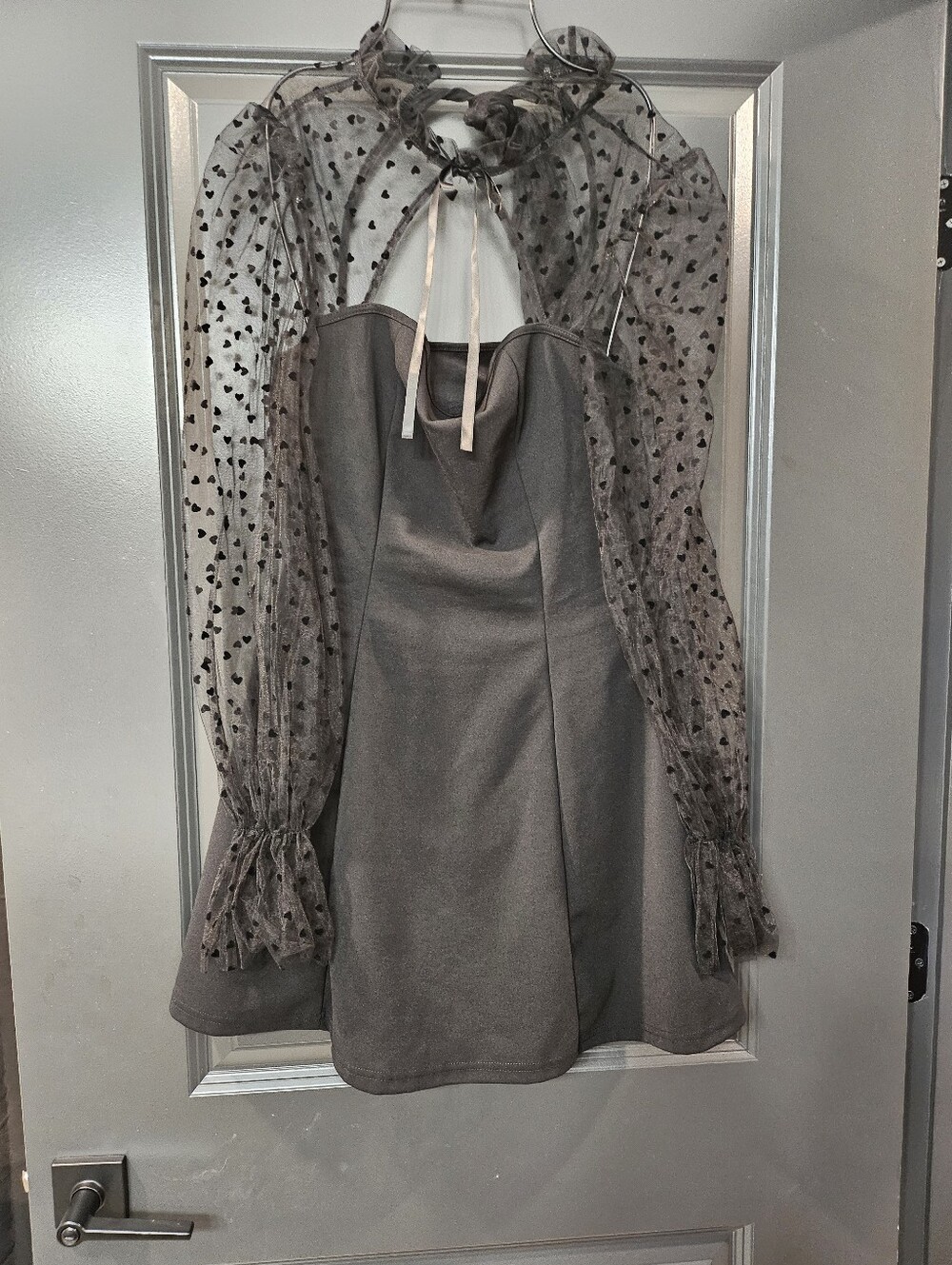 Mesh Sleeve Dress